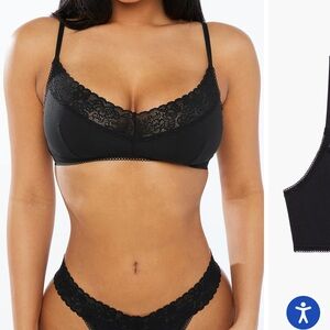 NWOT Savage X Fenty Black Lace Bra Size XS